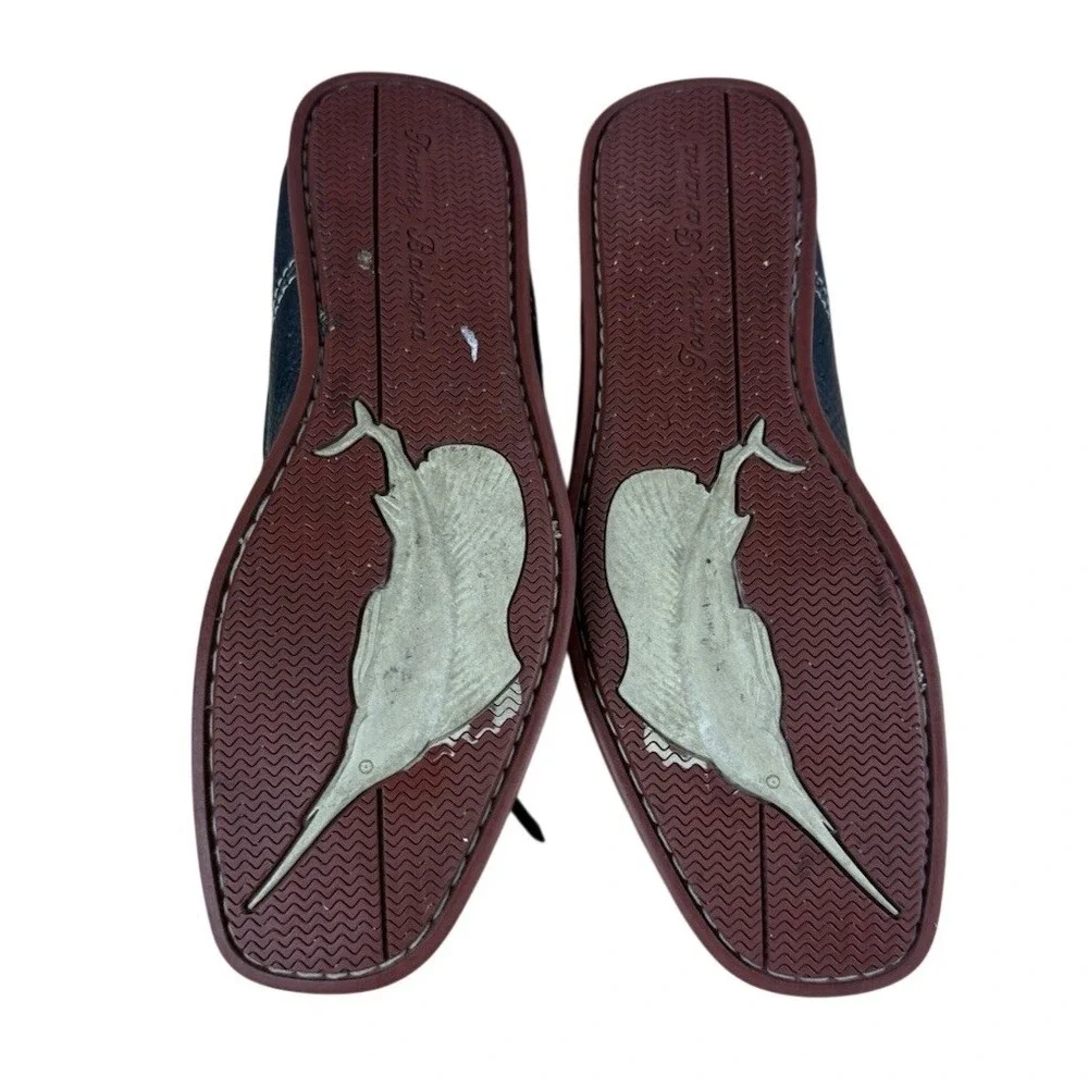 Tommy‎ Bahama Barbados Mens Navy Leather Boat Shoes Loafers M8033 Size 9.5 M